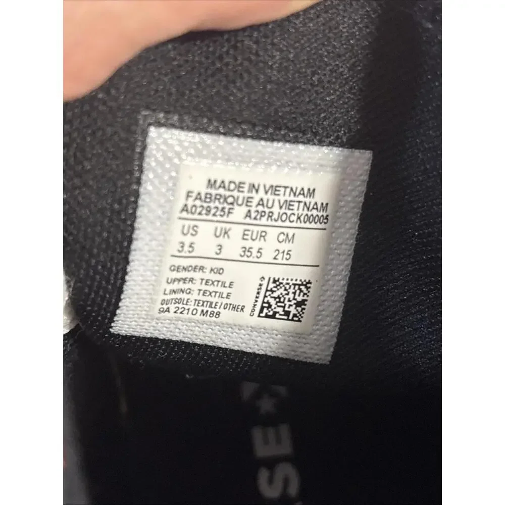 Converse Chuck Taylor Shoes High Canvas Black‎ Orange Casual A02925F   Kids 3.5